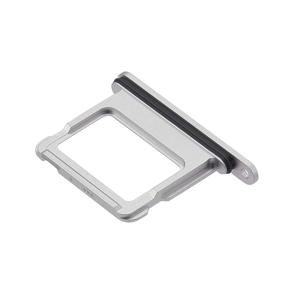 Single SIM Card Tray for iPhone 17 White angled front view