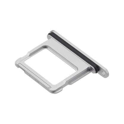 Single SIM Card Tray for iPhone 17 White angled front view