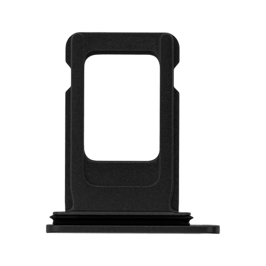 Single SIM Card Tray for iPhone XR Black angled front view