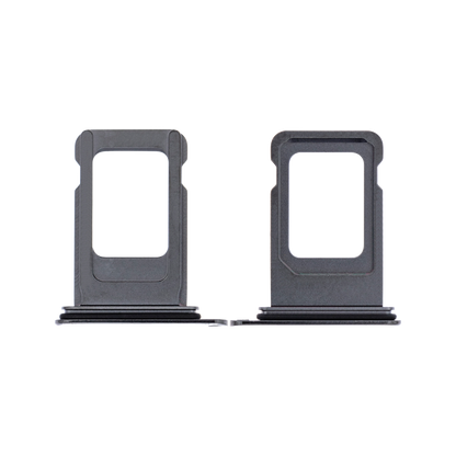 Single SIM Card Tray for iPhone XS Max Space Gray front and back view