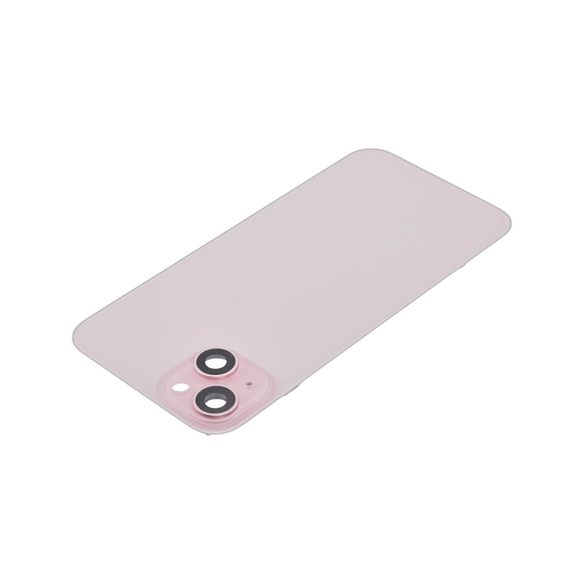 iPhone 15 Plus back glass replacement, angled view, glass only